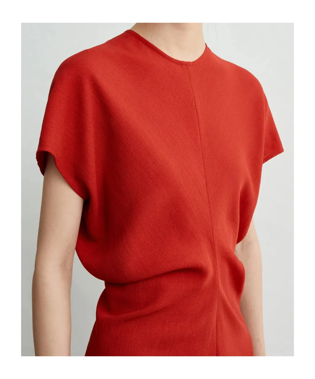 TotÊMe Slouched-Waist Crewneck Dress