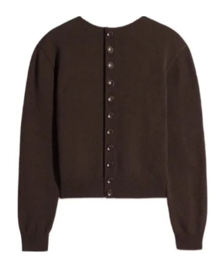 Reversible Buttoned Sweater In Cashmere Wool