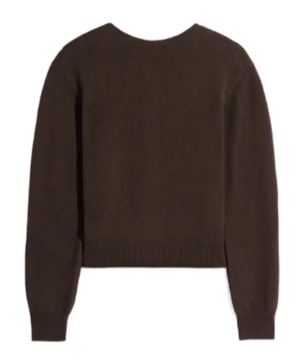 Reversible Buttoned Sweater In Cashmere Wool