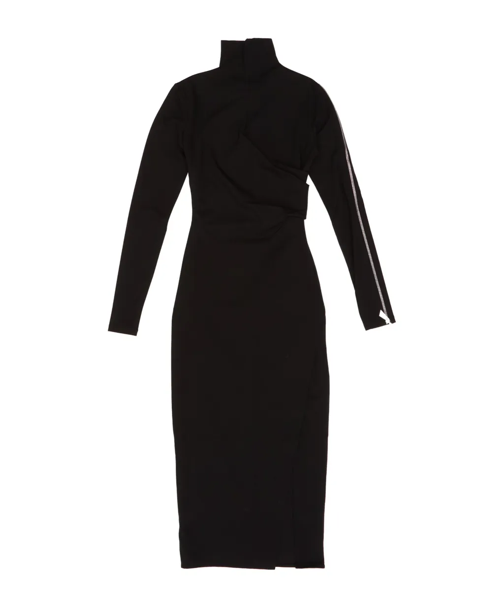 The Attico High Neck Zip Detailed Dress
