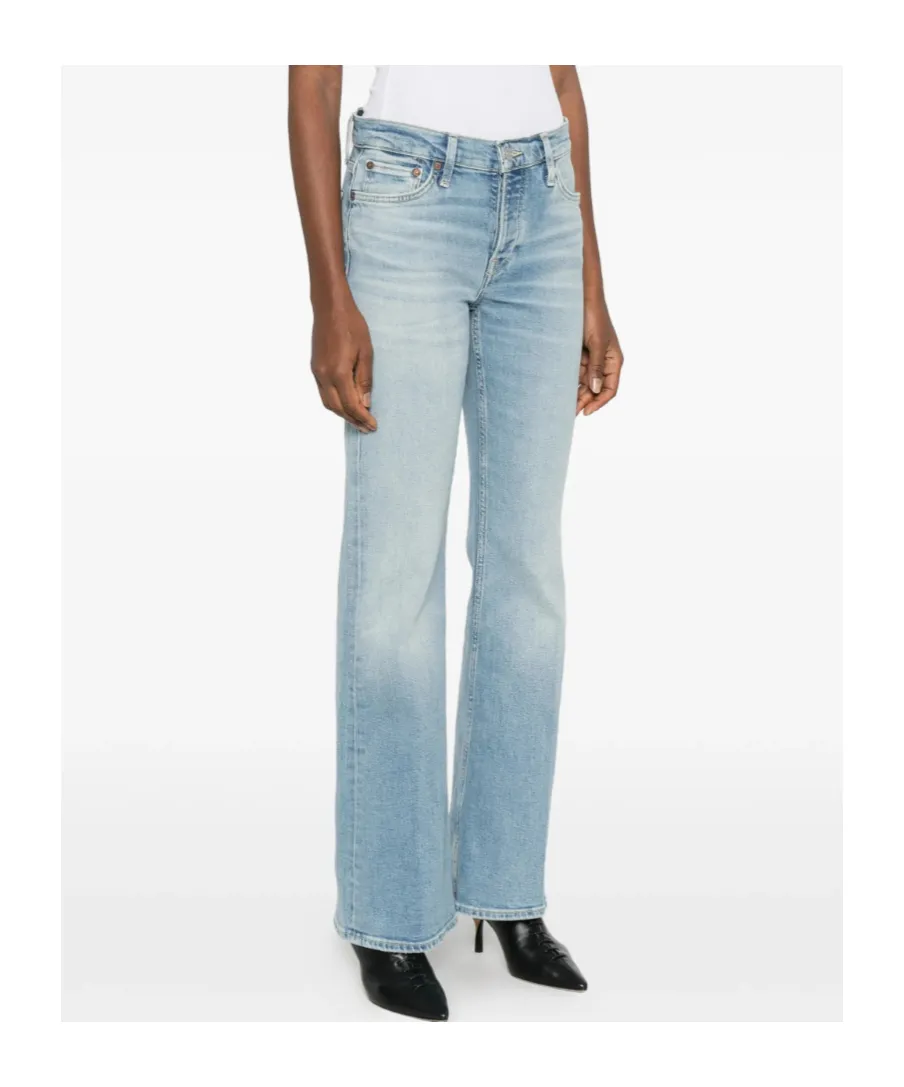 Button-Fastening Jeans
