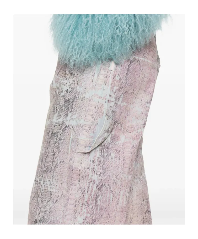 Haikure Winona Snake Print Straight-Leg Jeans