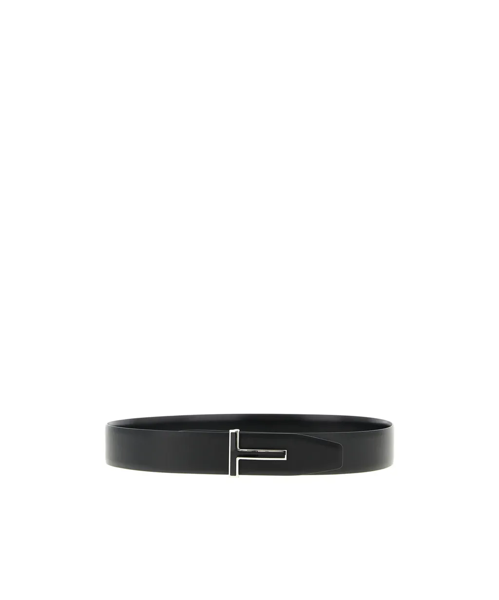 Tom Ford Logo Plaque Reversible Belt