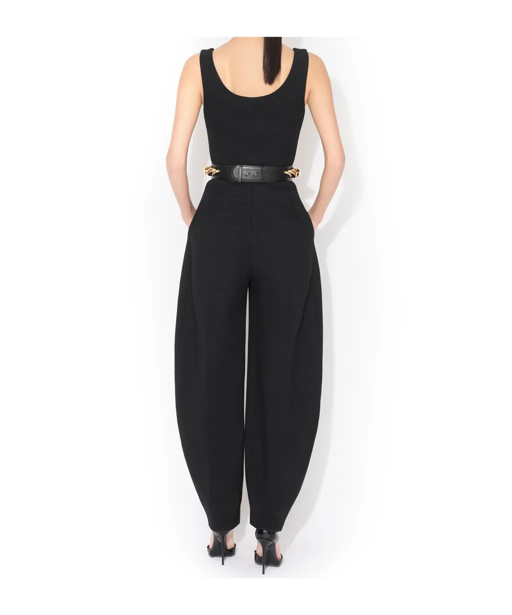 Round Crepe Wool Jumpsuit
