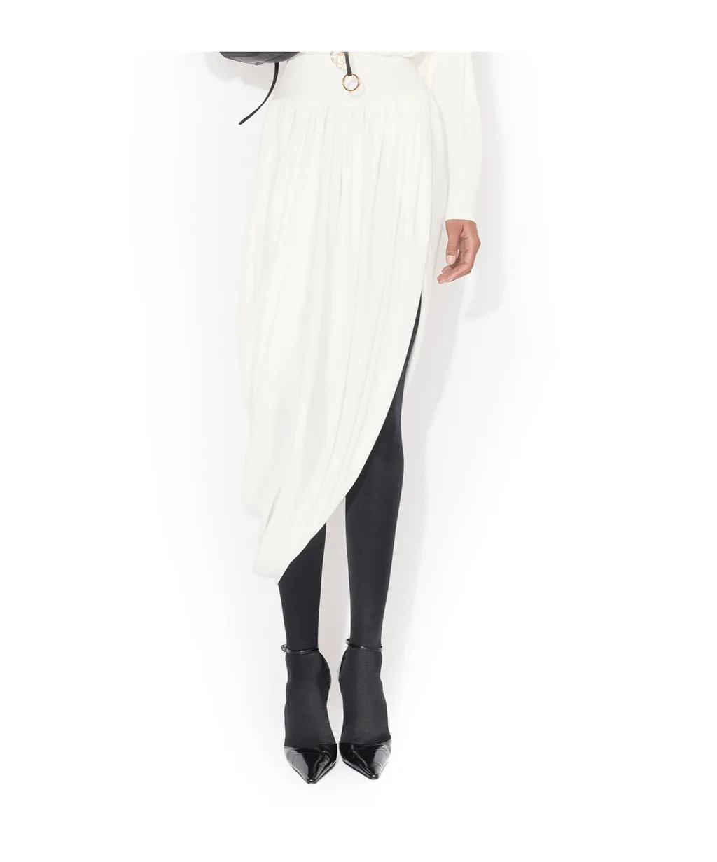 Twisted Fluid Jersey Skirt