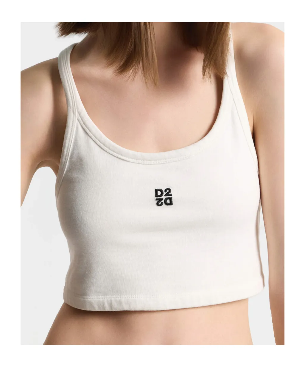 Dsquared2 D2 Logo Embroidered Tank Top