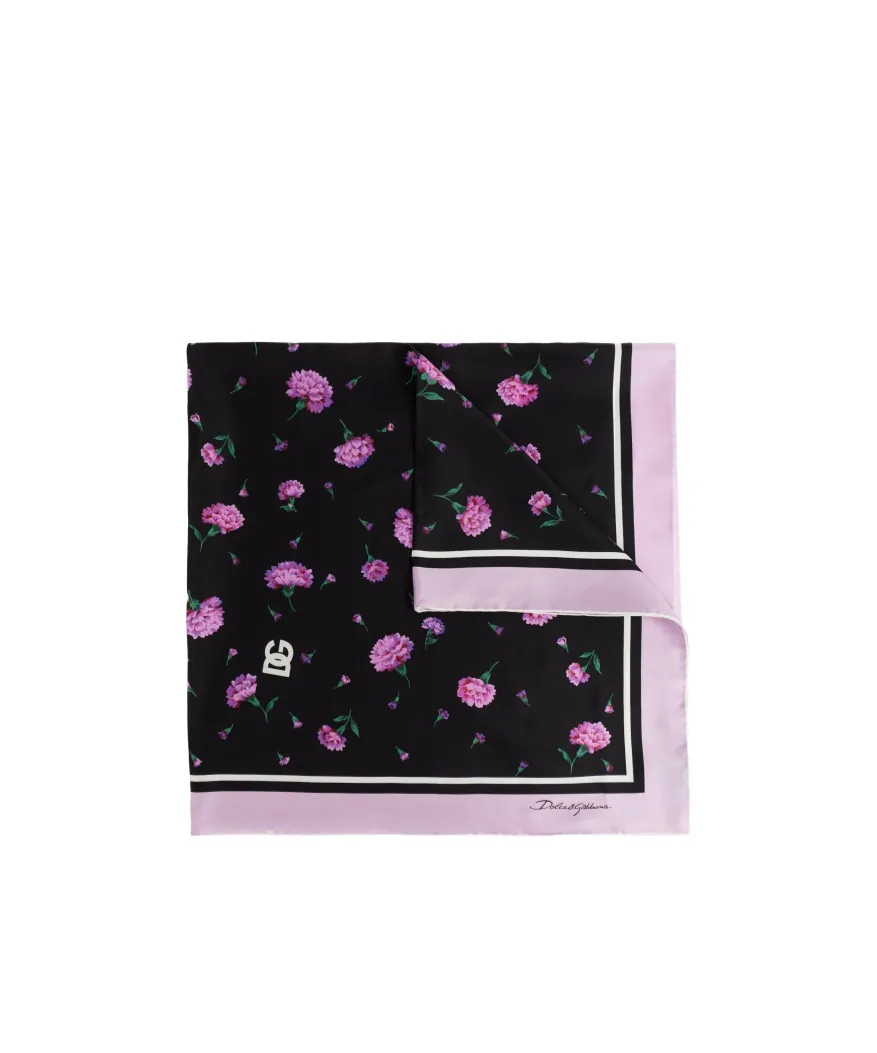 Dolce & Gabbana Carnations Printed Scarf