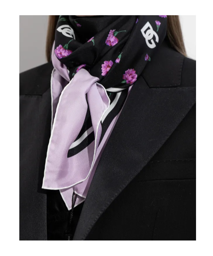 Dolce & Gabbana Carnations Printed Scarf