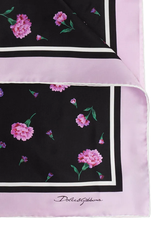 Dolce & Gabbana Carnations Printed Scarf