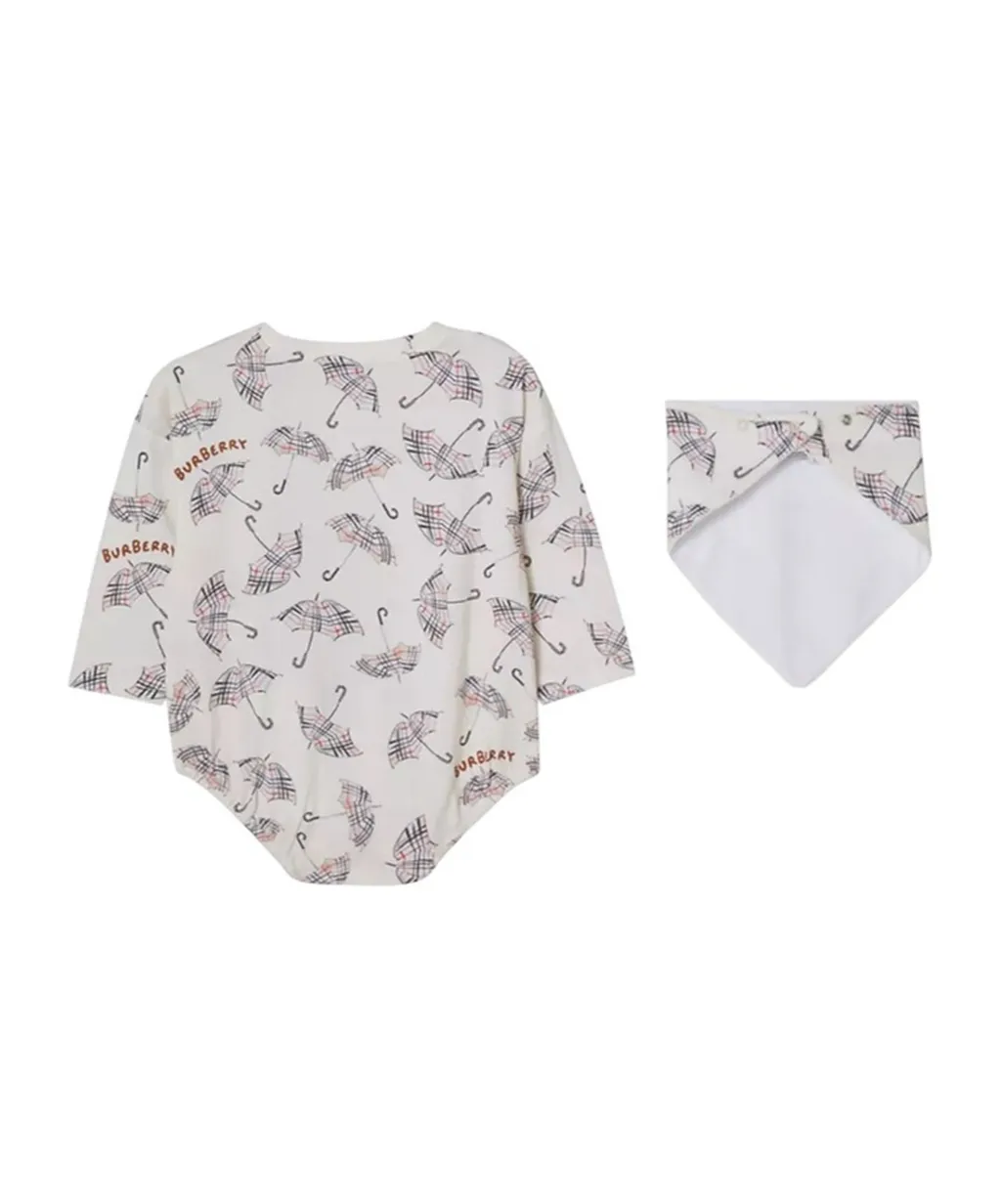 Body And Bib With Check Pattern Set
