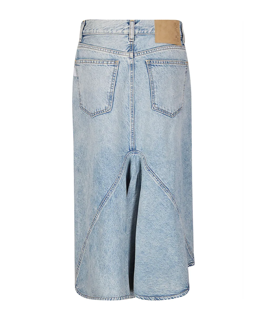 Haikure Asymmetrical Denim Skirt