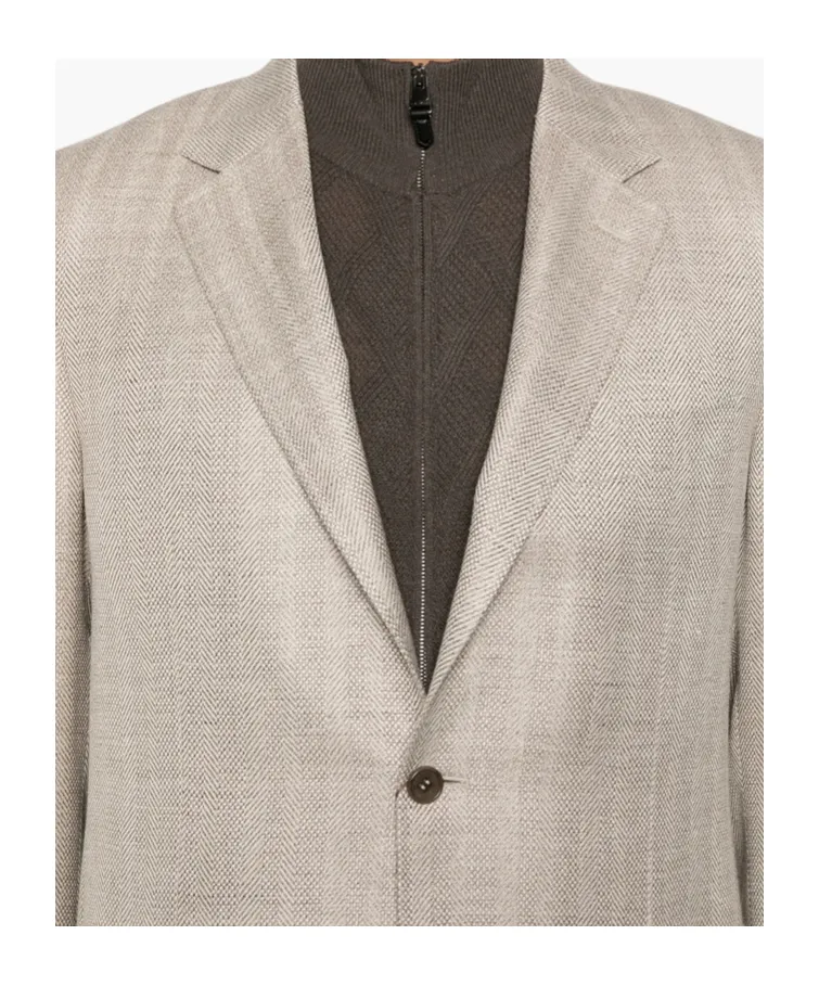 Long-Sleeved Suit Jacket
