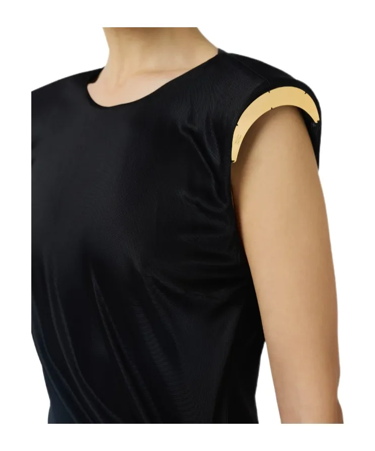Draped-Detail Maxi Dress
