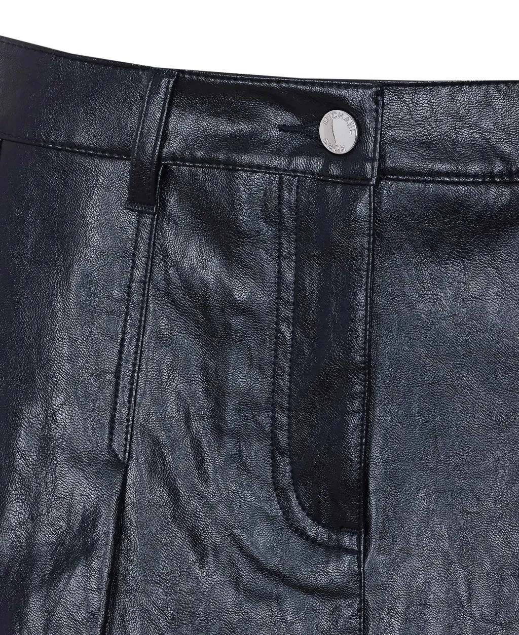 Michael Michael Kors Pleated Patent Mini Skirt