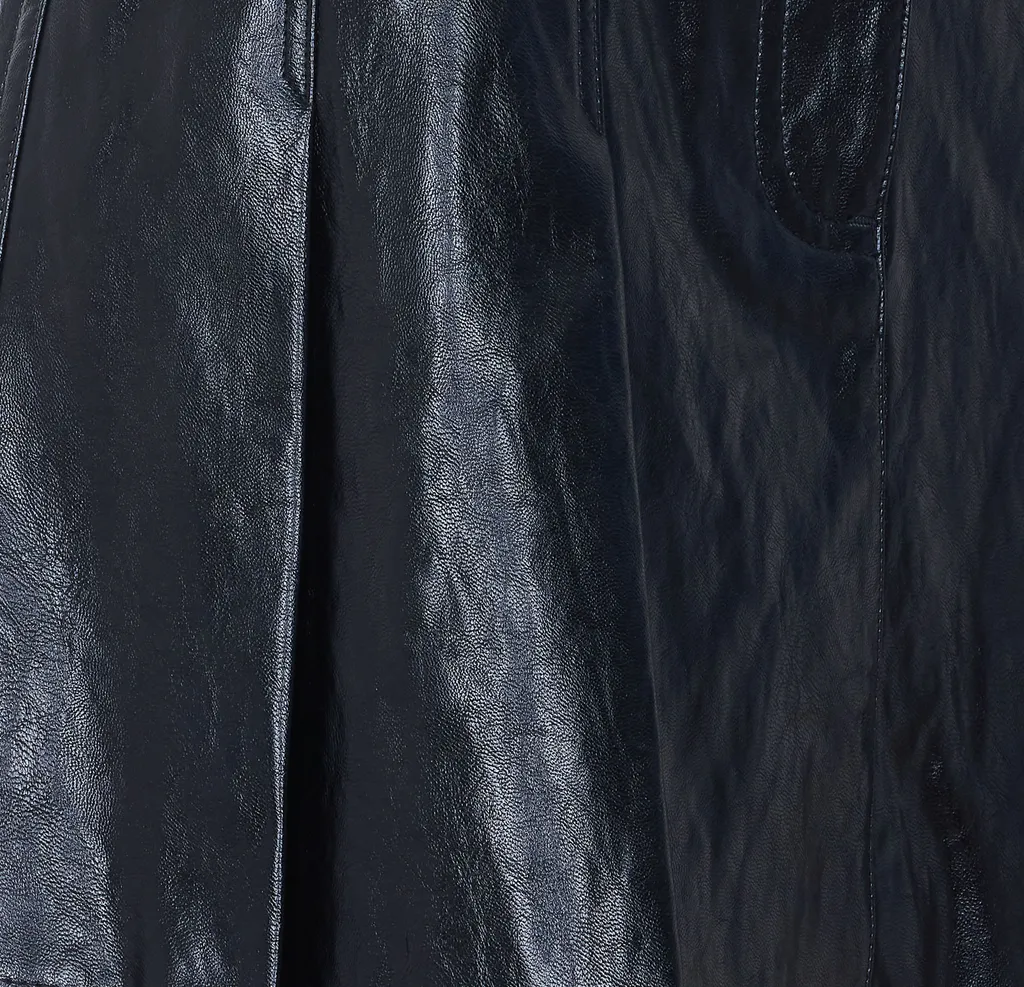 Michael Michael Kors Pleated Patent Mini Skirt