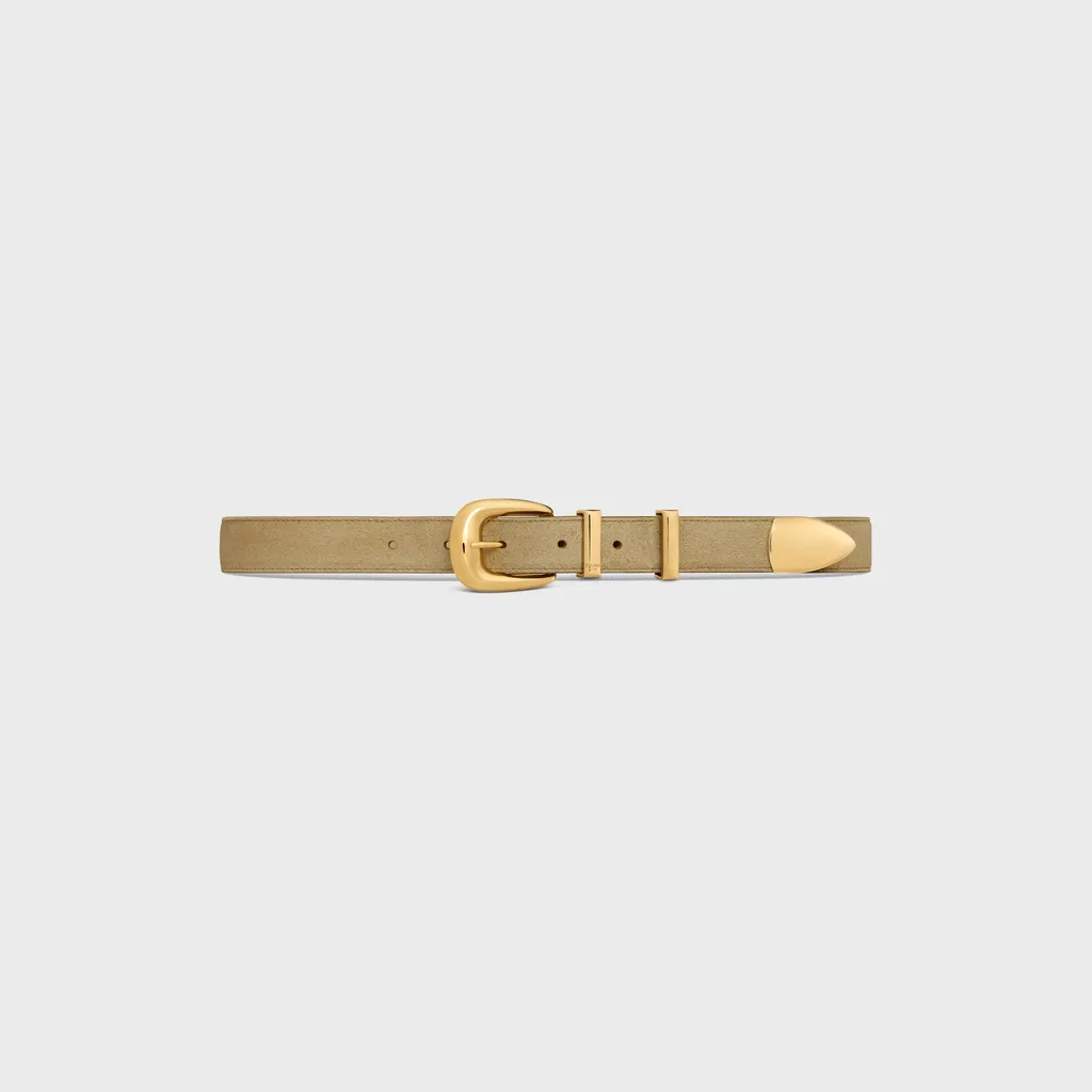 Medium 25Mm Western Belt In Suede Calfskin