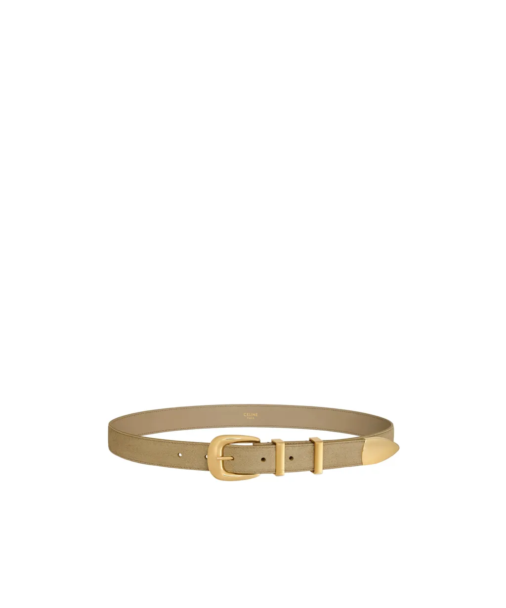 Medium 25Mm Western Belt In Suede Calfskin