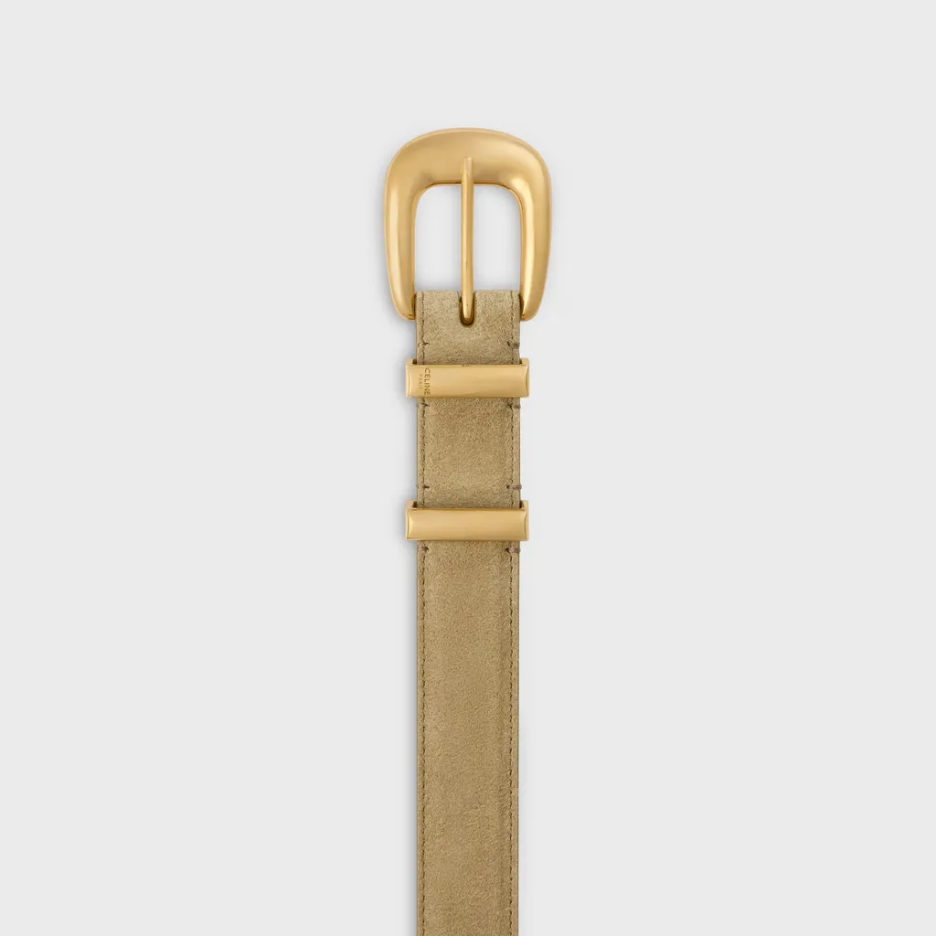 Medium 25Mm Western Belt In Suede Calfskin