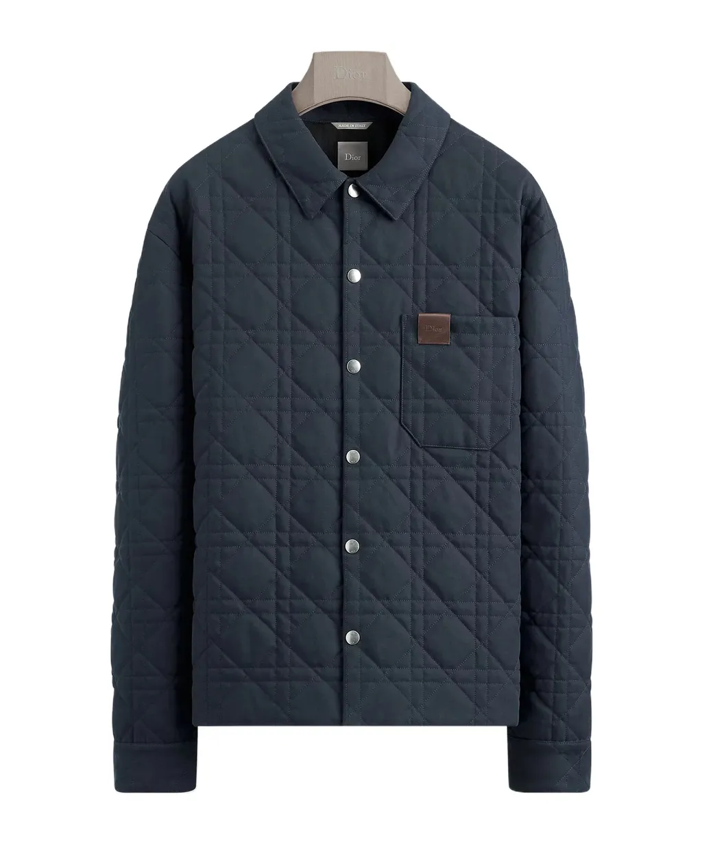 Cannage Overshirt With Leather Dior Patch
