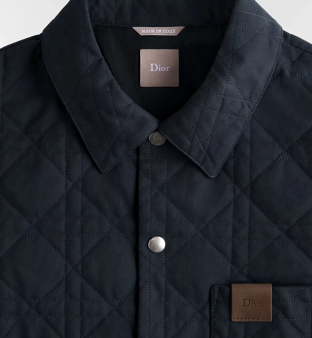 Cannage Overshirt With Leather Dior Patch