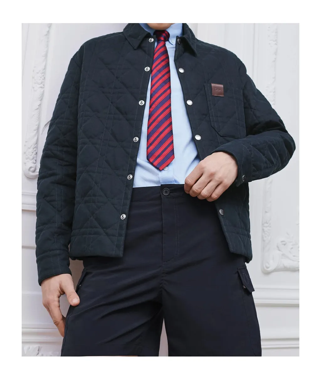 Cannage Overshirt With Leather Dior Patch