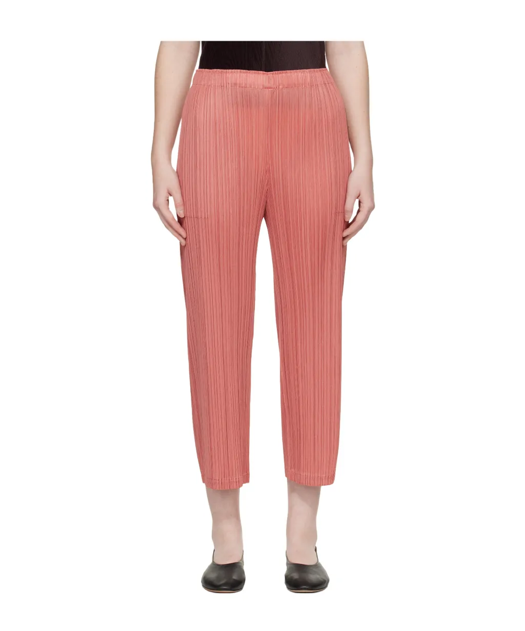 Pleated Seam-Pocket Trousers