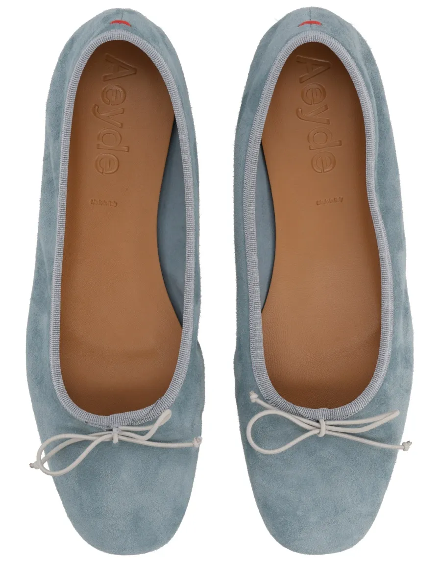 Aeyde Bow Detailed Slip-On Flats