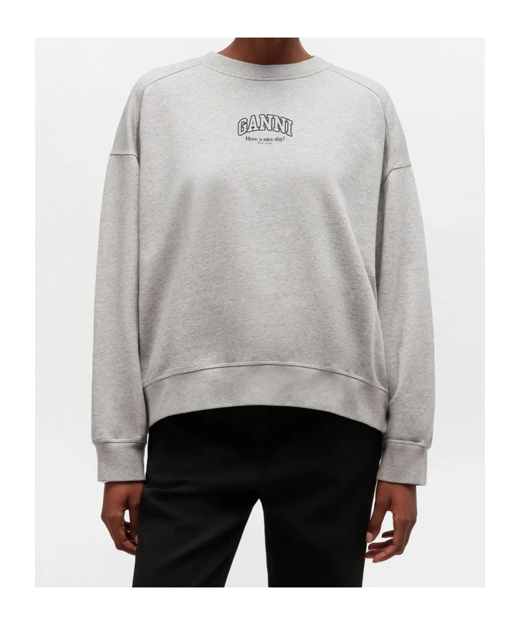 Ganni Logo Crewneck Sweatshirt