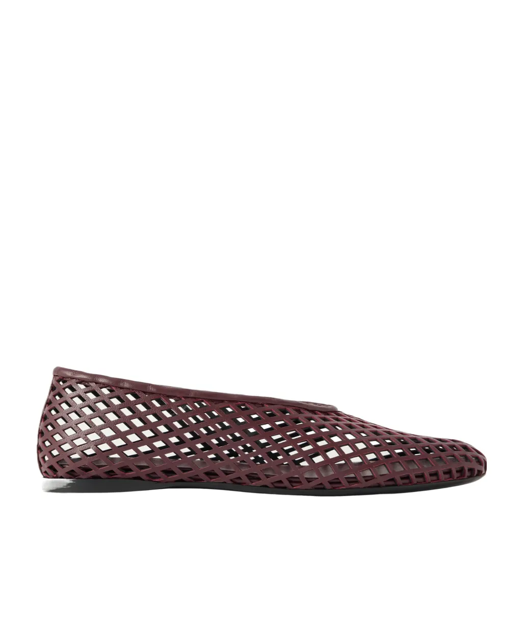 Tee Perforated Leather Ballet Flats