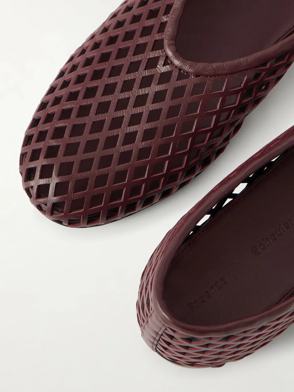 Tee Perforated Leather Ballet Flats