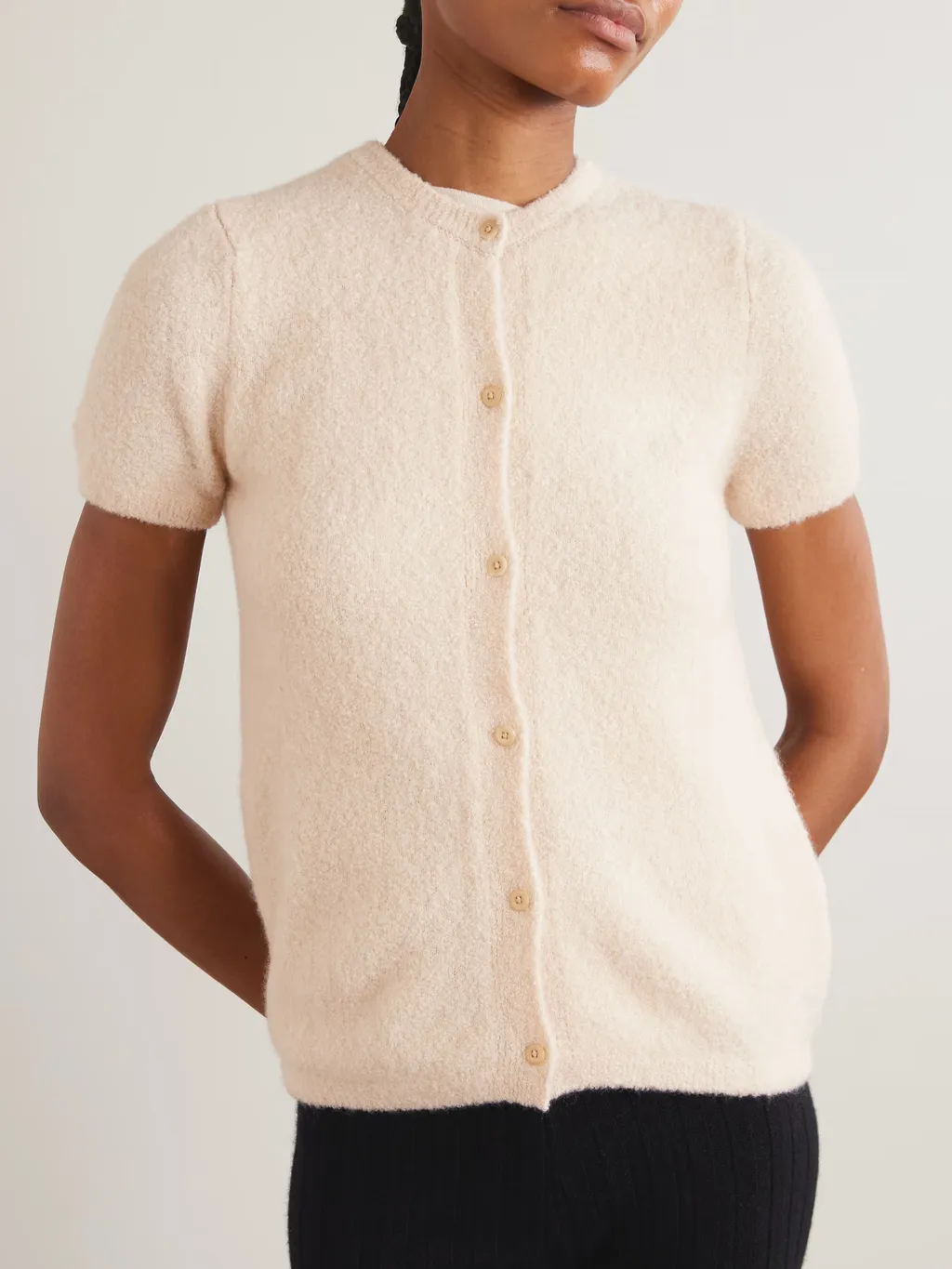 Cashmere And Silk Blend Boucle Cardigan