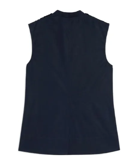 Cotton Poplin Ruffle Top