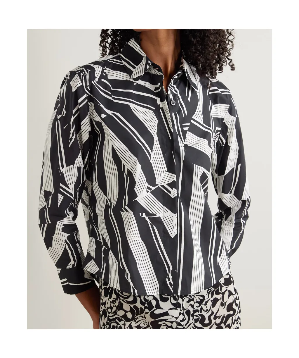 Printed Cotton-Poplin Shirt