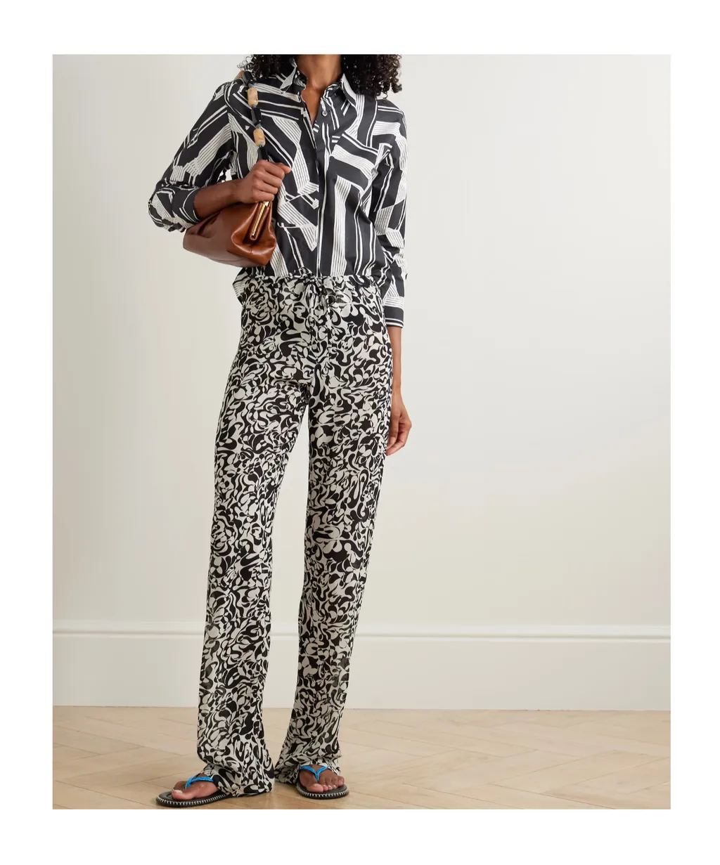 Printed Cotton-Poplin Shirt