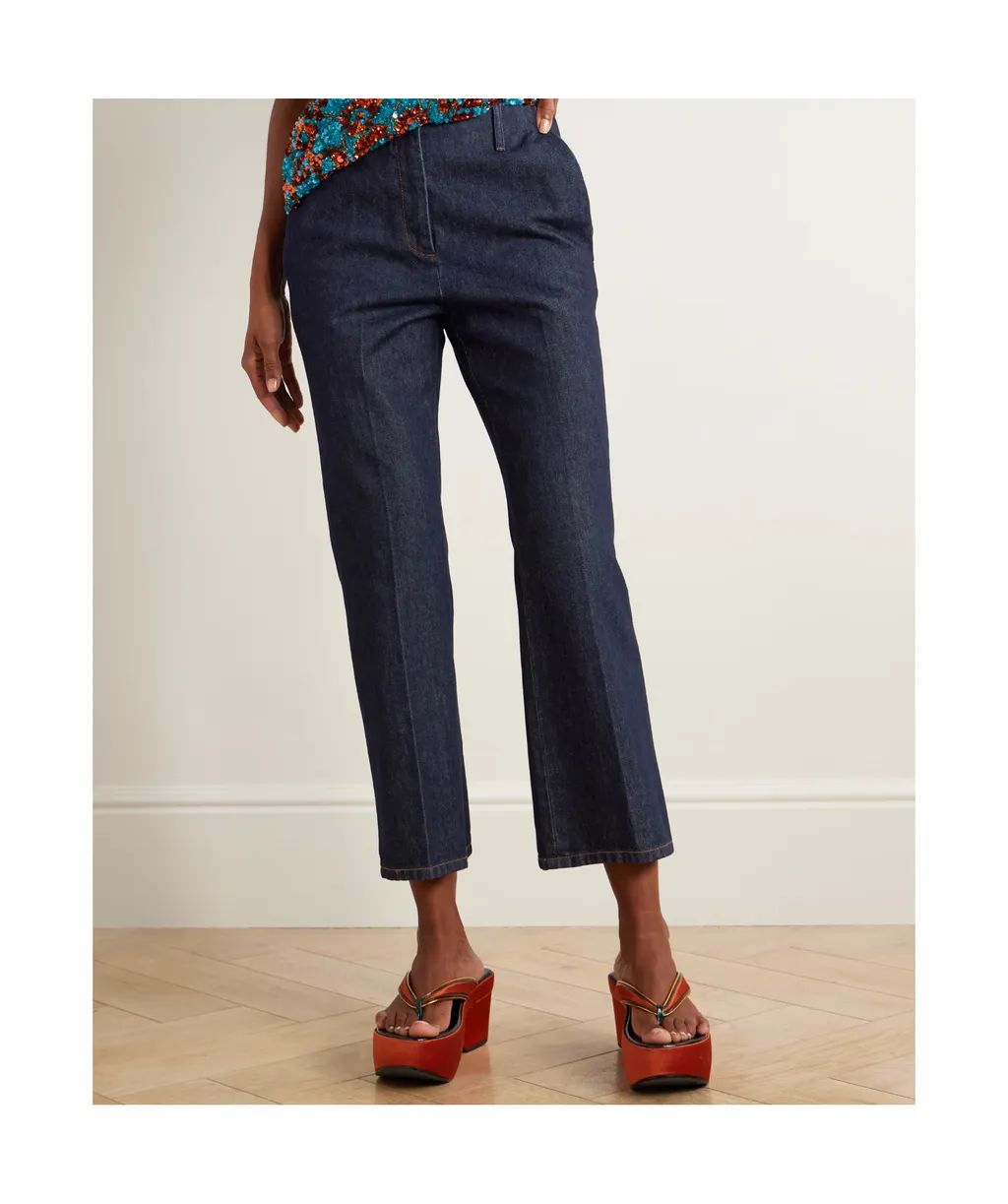 High-Waisted Flared Jeans