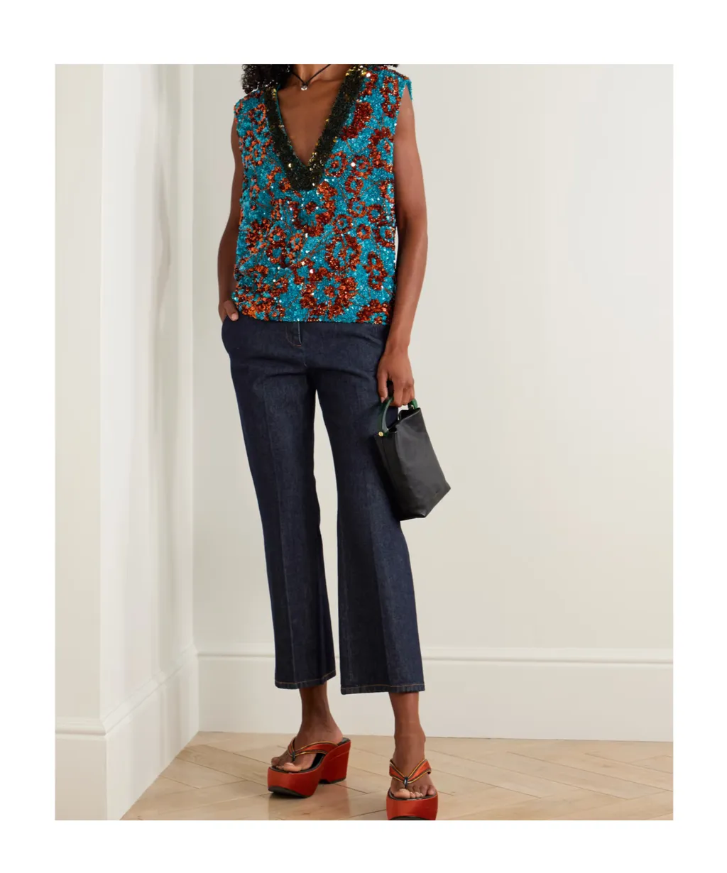 High-Waisted Flared Jeans