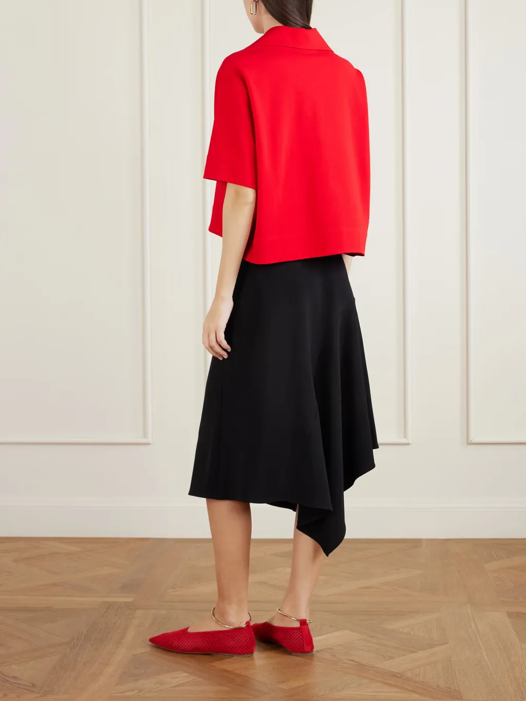Short Crepe Polo Shirt
