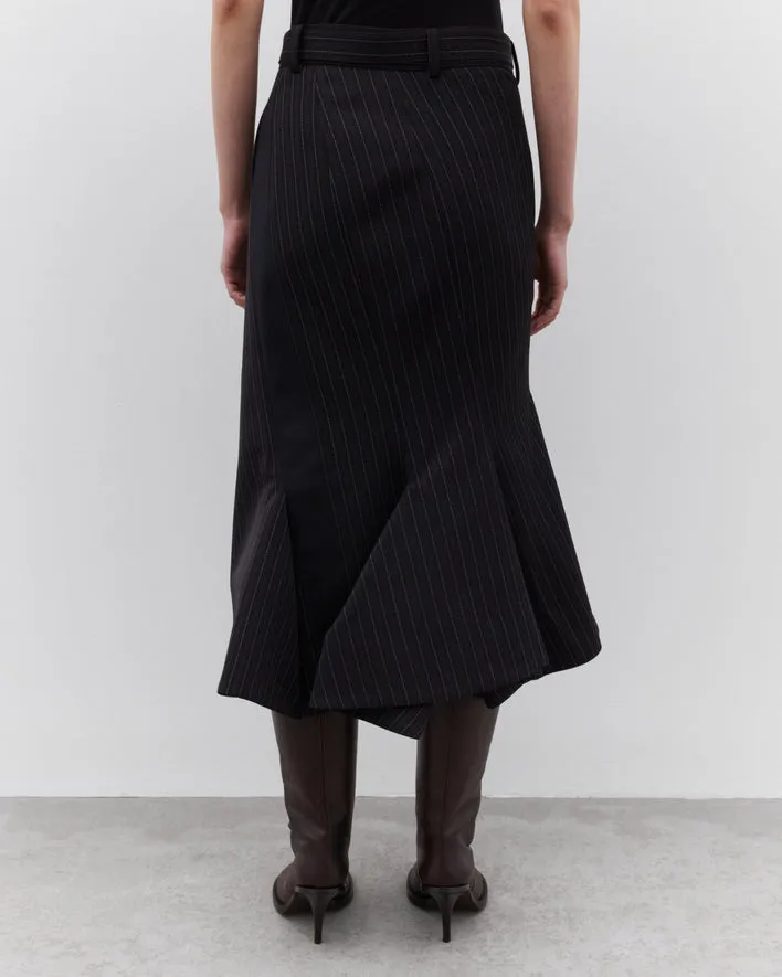 Striped Midi Skirt