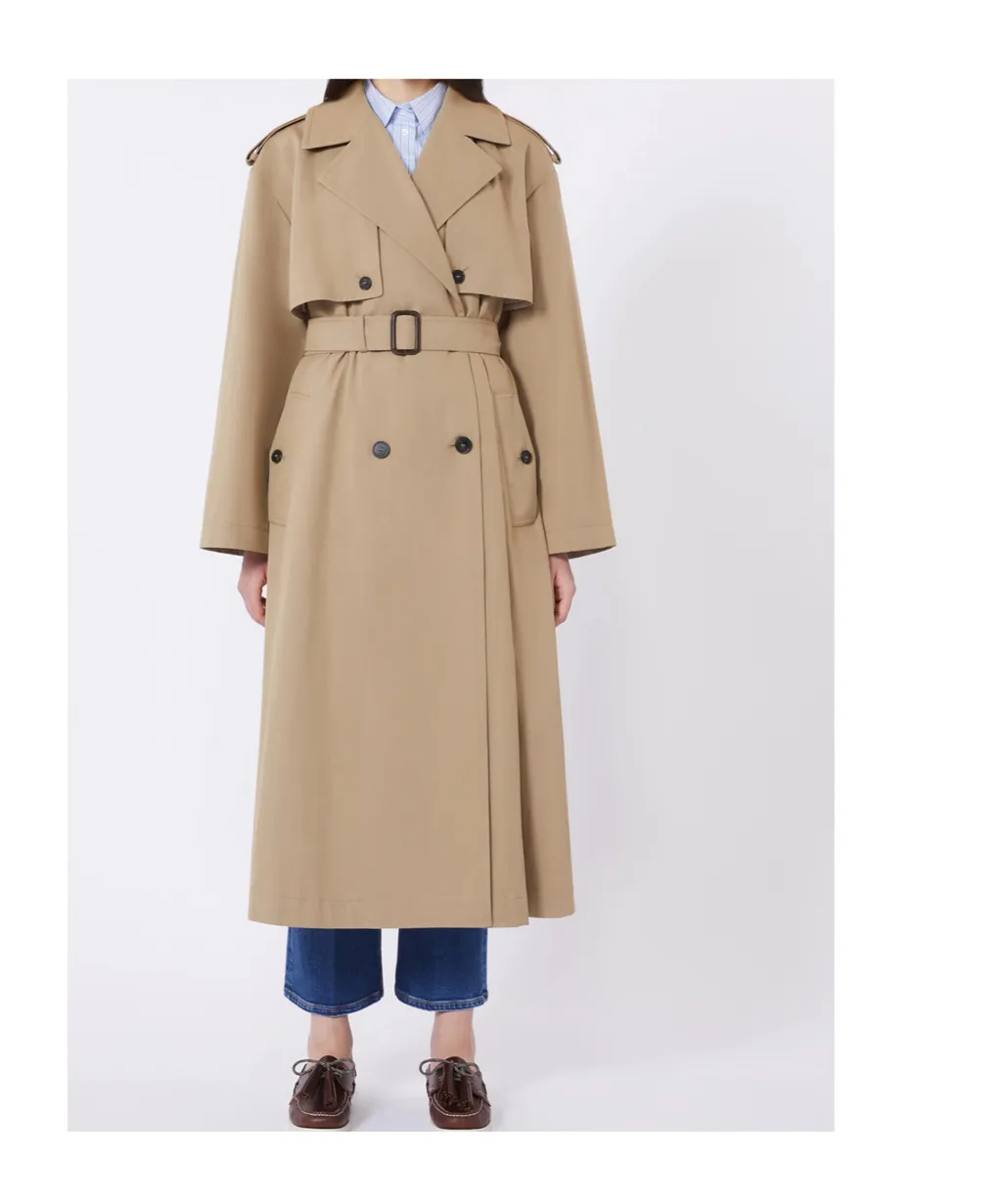 Long-Sleeved Trench Coat