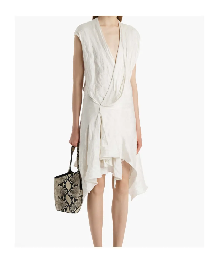 Khaite Merith Cap-Sleeved Mini Dress