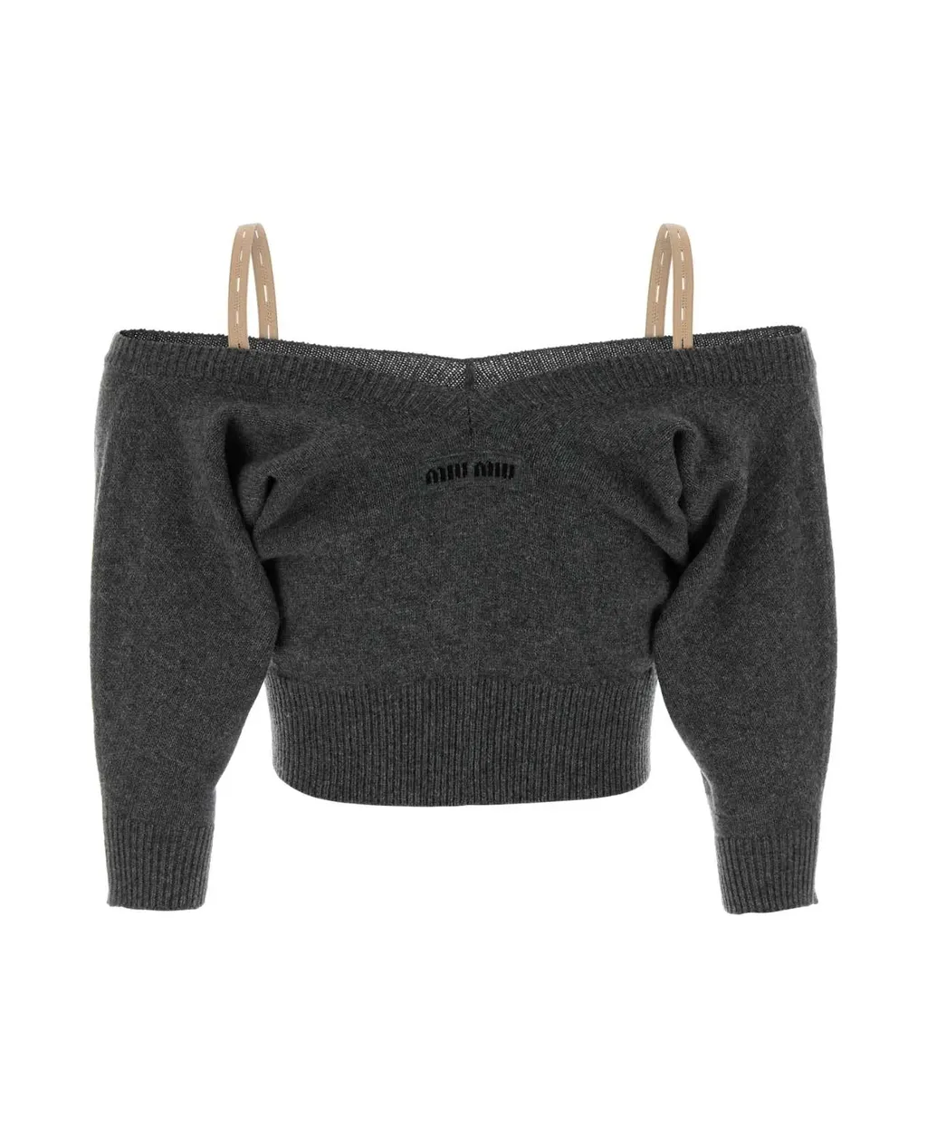 Miu Miu Off-Shoulder Cropped Cardigan