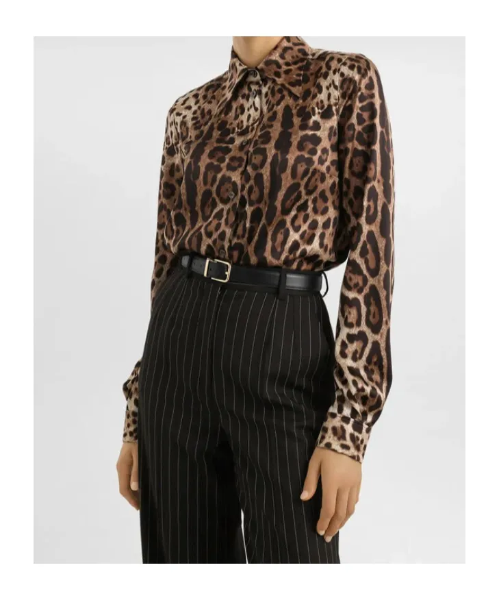 Dolce & Gabbana Leopard Printed Shirt
