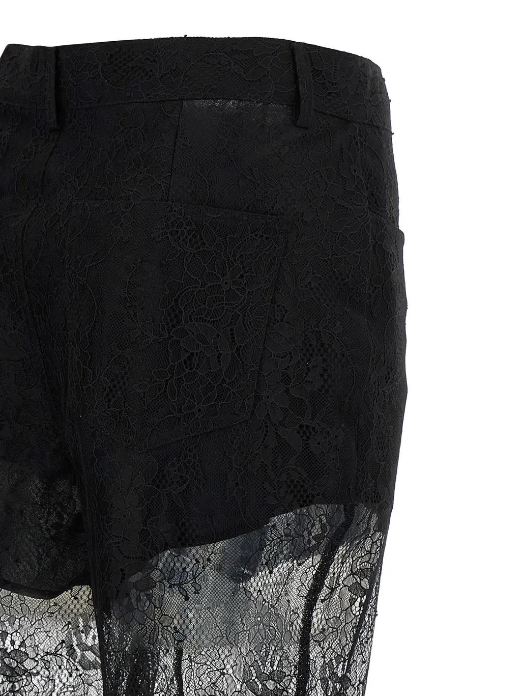 Giuseppe Di Morabito Lace-Detailed Flared Trousers