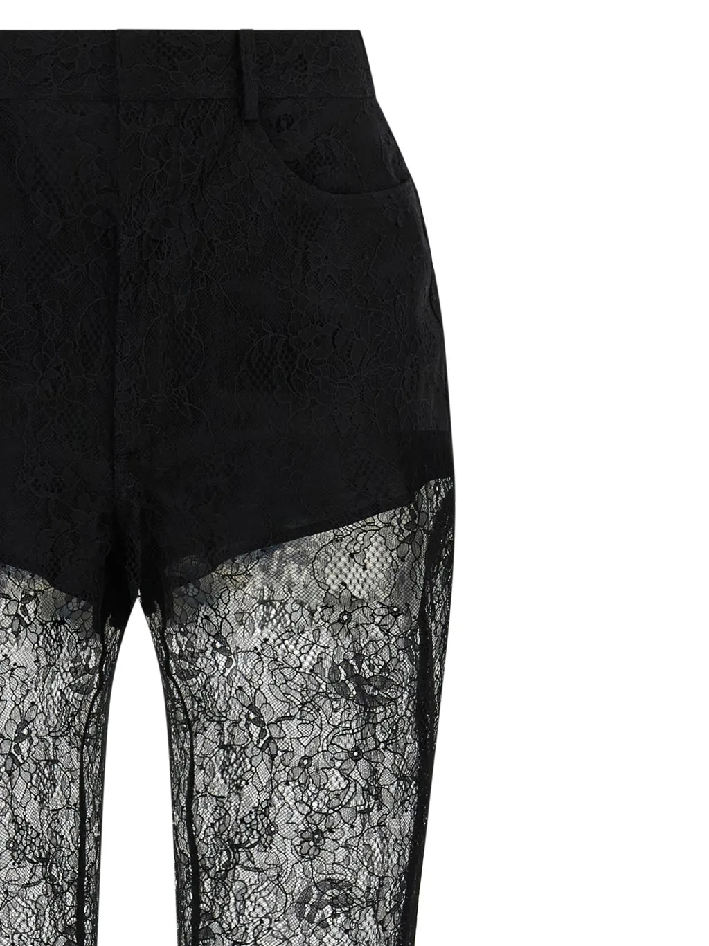 Giuseppe Di Morabito Lace-Detailed Flared Trousers