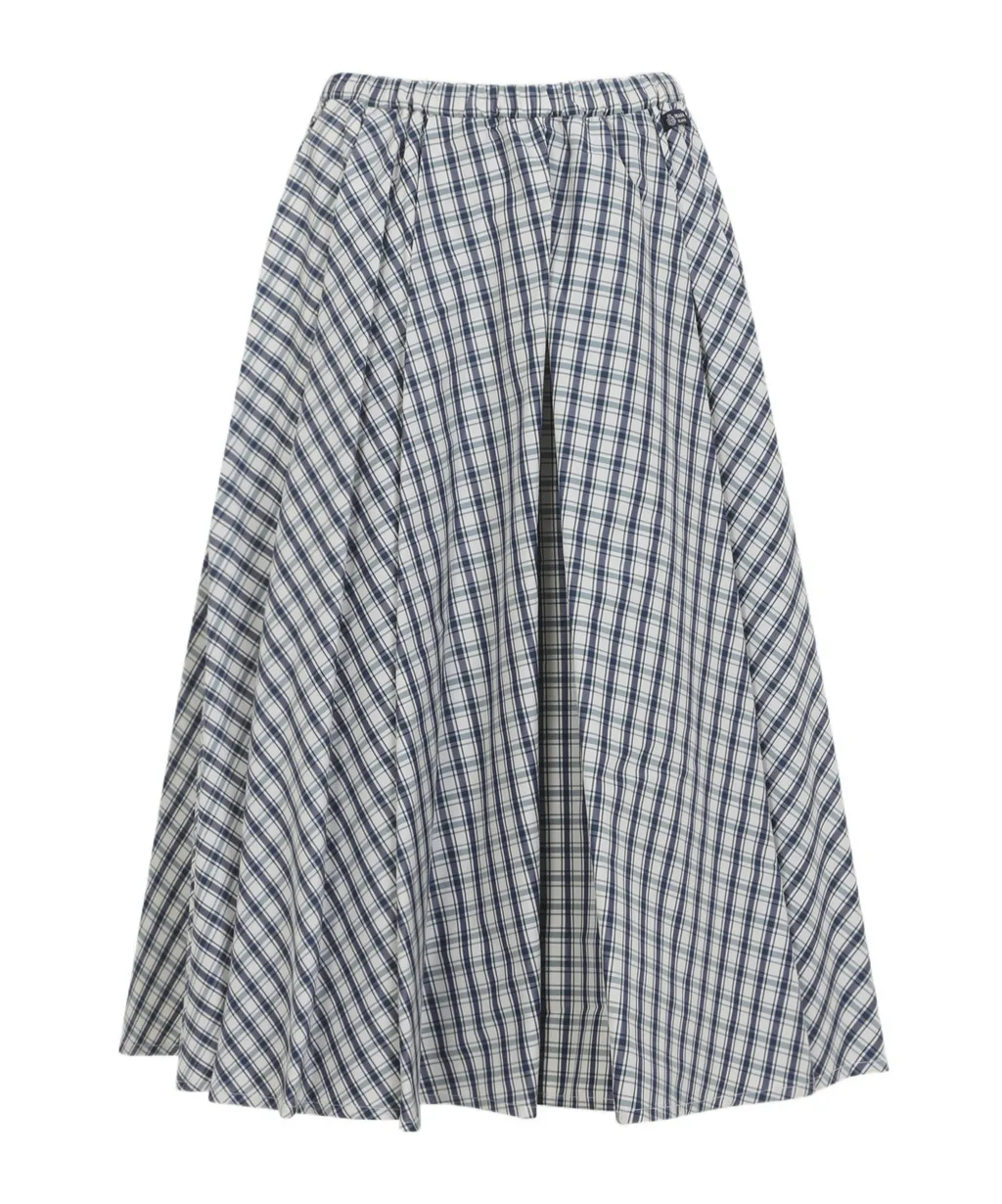 Prada Checked Midi Skirt