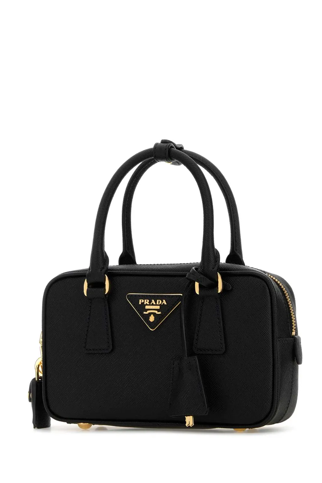 Prada Triangle-Logo Zipped Tote Bag