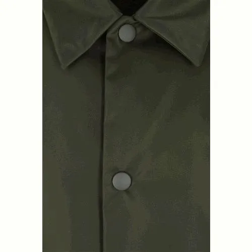 Prada Triangle-Logo Button-Up Coat