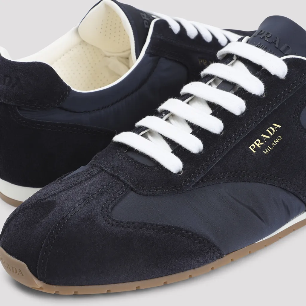 Prada Logo-Detailed Lace-Up Sneakers