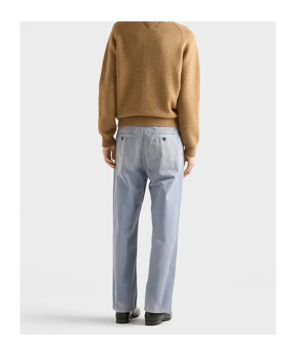 Prada Logo-Patch Chino Trousers