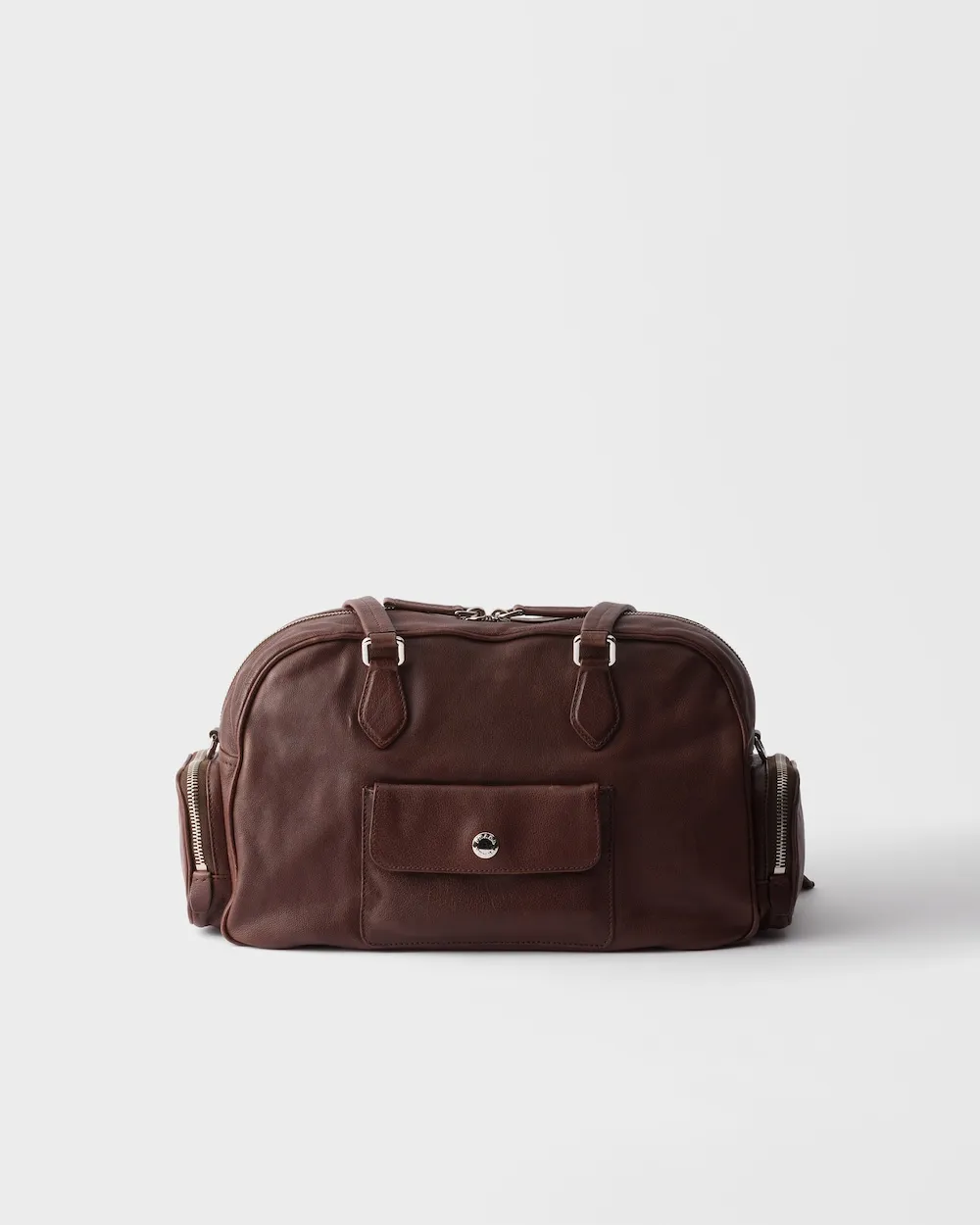 Large Washed Leather Top-Handle Bag